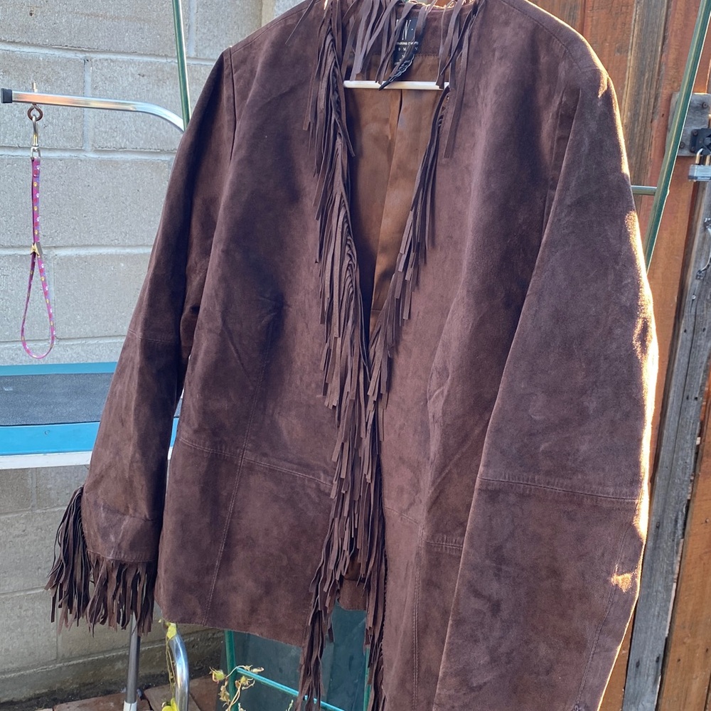 INC International Concepts Genuine Leather Jacket
